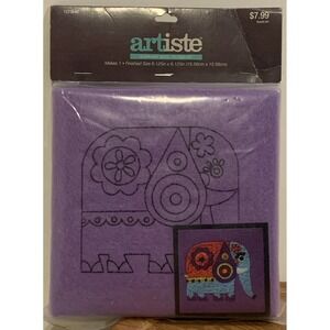 Needle Felting Kit Elephant Wool DIY Craft Artiste Sealed Beginner Kit